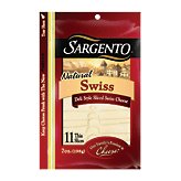 Sargento(R) Natural swiss cheese, deli style sliced, 11 thin slices Full-Size Picture